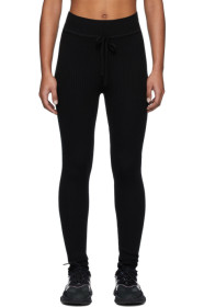 Live the Process - Black Knit Rib Lounge Pants