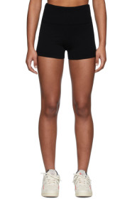 Live the Process - Black Rib Fold Over Shorts