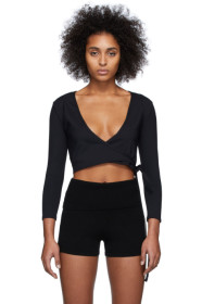 Live the Process - Black Zen Wrap Top