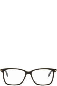 Tom Ford - Lunettes carrées noires Soft Blue Block