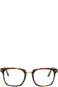 Tom Ford - Lunettes écailles de tortue Bridge Blue Block