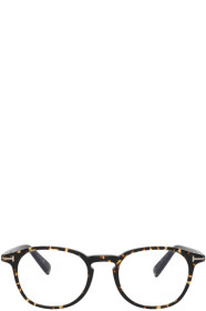 Tom Ford - Lunettes rondes écailles de tortue Soft Blue Block