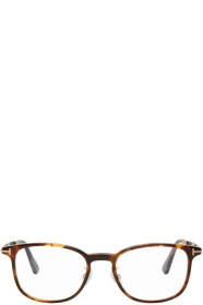 Tom Ford - Lunettes carrées écailles de tortue Soft Blue Block