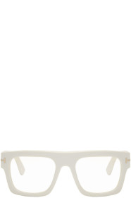 Tom Ford - Lunettes blanches Fausto Blue Block