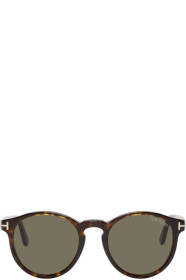 Tom Ford - Lunettes de soleil écailles de tortue brunes Ian