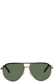 Tom Ford - Lunettes de soleil aviateur noires et vertes Cole