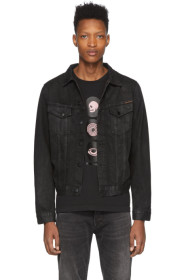 Nudie Jeans - Blouson en denim noir Billy
