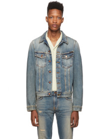 Nudie Jeans - Blouson en denim indigo Billy Shimmering