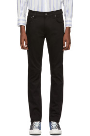 Nudie Jeans - Jean noir Thin Finn Dry