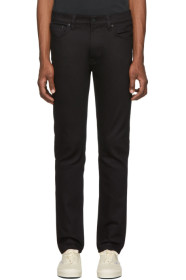 Nudie Jeans - Jean noir Lean Dean Dry Rebirth