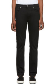 Nudie Jeans - Jean noir Lean Dean Dry exclusif à SSENSE