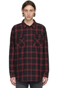 Nudie Jeans - Chemise à carreaux noire et rouge Gabriel Shadow