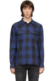 Nudie Jeans - Chemise à carreaux bleue Block Sten