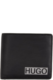 Hugo - Ensemble de portefeuille et porte-cartes en cuir noirs Eco