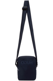 Hugo - Navy Reverse Logo Record Messenger Bag