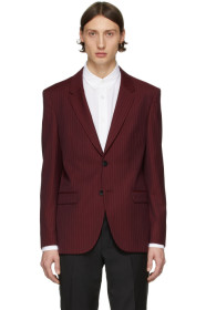 Hugo - Blazer à rayures fines bourgogne Herman194