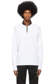 Hugo - White Doder Half-Zip Sweater