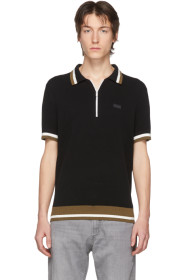 Hugo - Polo en maille noir
