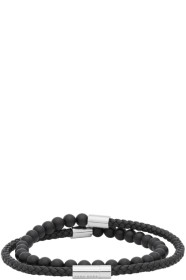 Boss - Bracelet perlé noir Brody