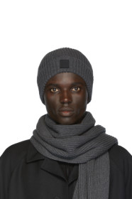 Boss - Ensemble de bonnet et foulard gris Gianto