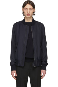 Boss - Blouson aviateur bleu marine Cebus