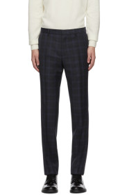 Boss - Navy Check Genius Trousers