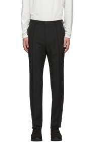 Boss - Black & Grey Check Paco Trousers