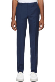 Boss - Pantalon ajusté bleu Genius
