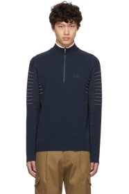 Boss - Pull à demi-glissière bleu marine Zoaya Pro