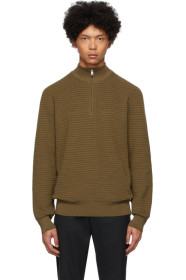 Boss - Pull à demi-glissière brun Pro