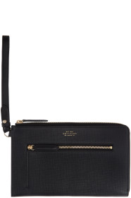 Smythson - Pochette noire Panama
