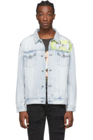 Ksubi - Blouson en denim bleu et jaune OH G