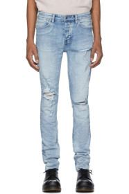 Ksubi - Blue Van Winkle Punk Blue Trashed Jeans