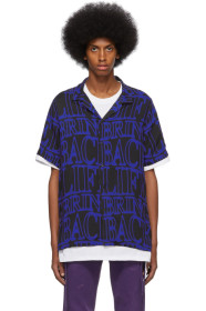 Ksubi - Chemise en sergé noire et bleue Bring Back Neon