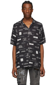 Ksubi - Black 'You Have Been Warned' Short Sleeve Shirt