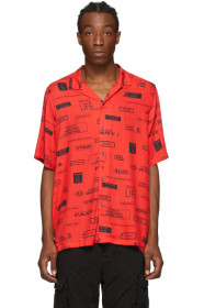 Ksubi - Red 'You Have Been Warned' Resort Short Sleeve Shirt
