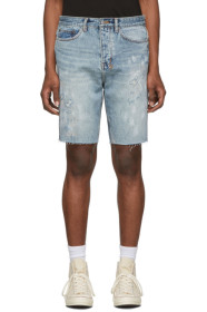 Ksubi - Short en denim bleu Wolf