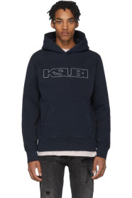 Ksubi - Pull à capuche bleu marine Sign Of The Times