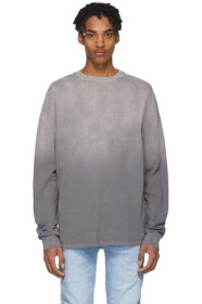 Ksubi - T-shirt à manches longues gris Faded