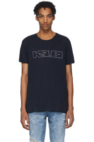 Ksubi - T-shirt bleu marine Sign Of The Times Unleaded