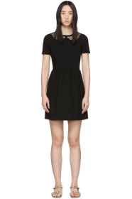 RED Valentino - 黑色 Punto Milano 连衣裙