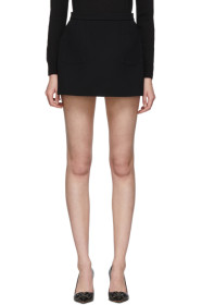 RED Valentino - 黑色扇形边迷你裙