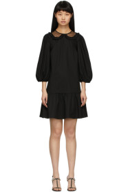 RED Valentino - Black Popeline Tiered Dress
