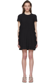 RED Valentino - Black Pleated Fills Dress