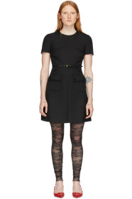 RED Valentino - 黑色 Front Pocket 连衣裙
