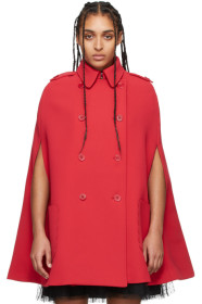 RED Valentino - Red Double-Breasted Coat