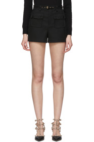 RED Valentino - Black Tricotine Shorts