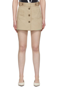 RED Valentino - Beige Button-Down Skort