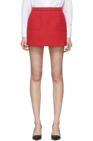 RED Valentino - Red Scallop Mini Skirt