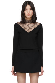RED Valentino - Black Lace Turtleneck
